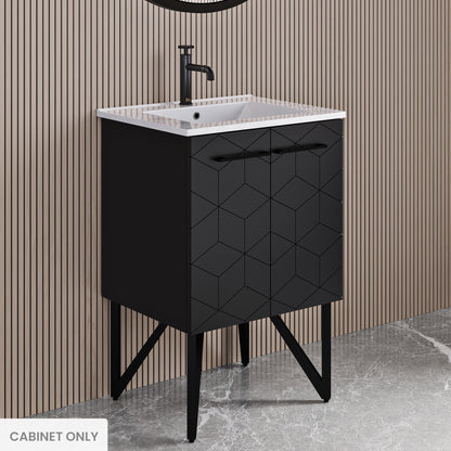 Swiss Madison, Annecy 24 Phantom Black Bathroom Vanity Cabinet Only (SM-BV251B)