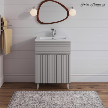 Swiss Madison, Bernay 24" Bathroom Vanity in Shell