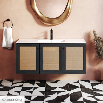 Swiss Madison, Classe 48" Wall-Mounted Bathroom Vanity Cabinet without Top in Black Oak