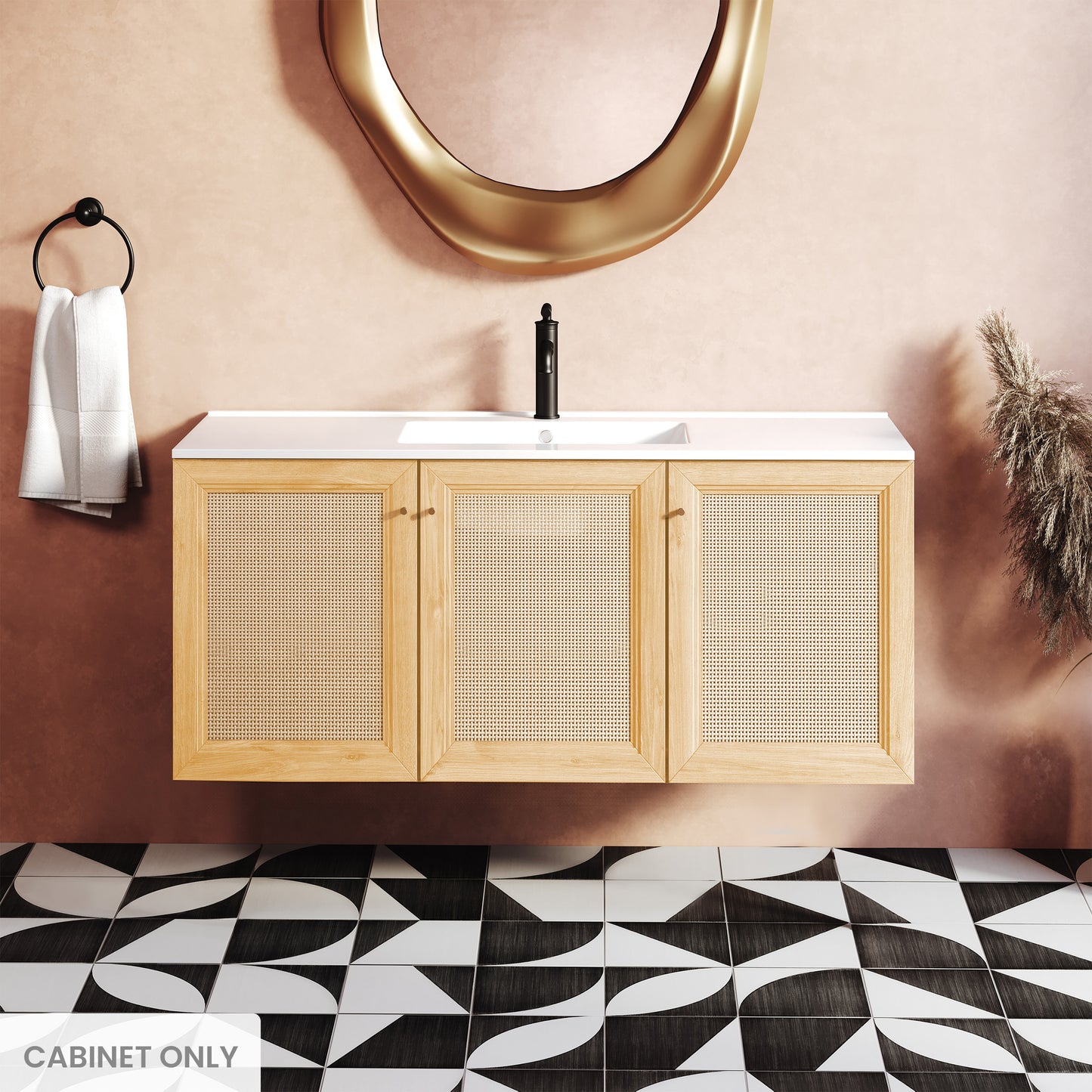 Swiss Madison, Classe 48" Wall-Mounted Bathroom Vanity Cabinet without Top in Natural Oak