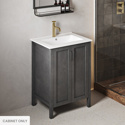 Swiss Madison, Avallon 24 Bathroom Vanity in Matte Black Cabinet Only