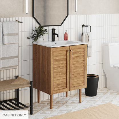 Swiss Madison, Bron 24" Freestanding Bathroom Vanity Cabinet without Top in Golden Oak