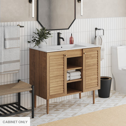 Swiss Madison Bron 36-inch freestanding bathroom vanity in Golden Oak — view 2
