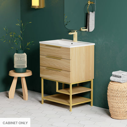 Swiss Madison, Carre 24" Bathroom Vanity - Cabinet Only