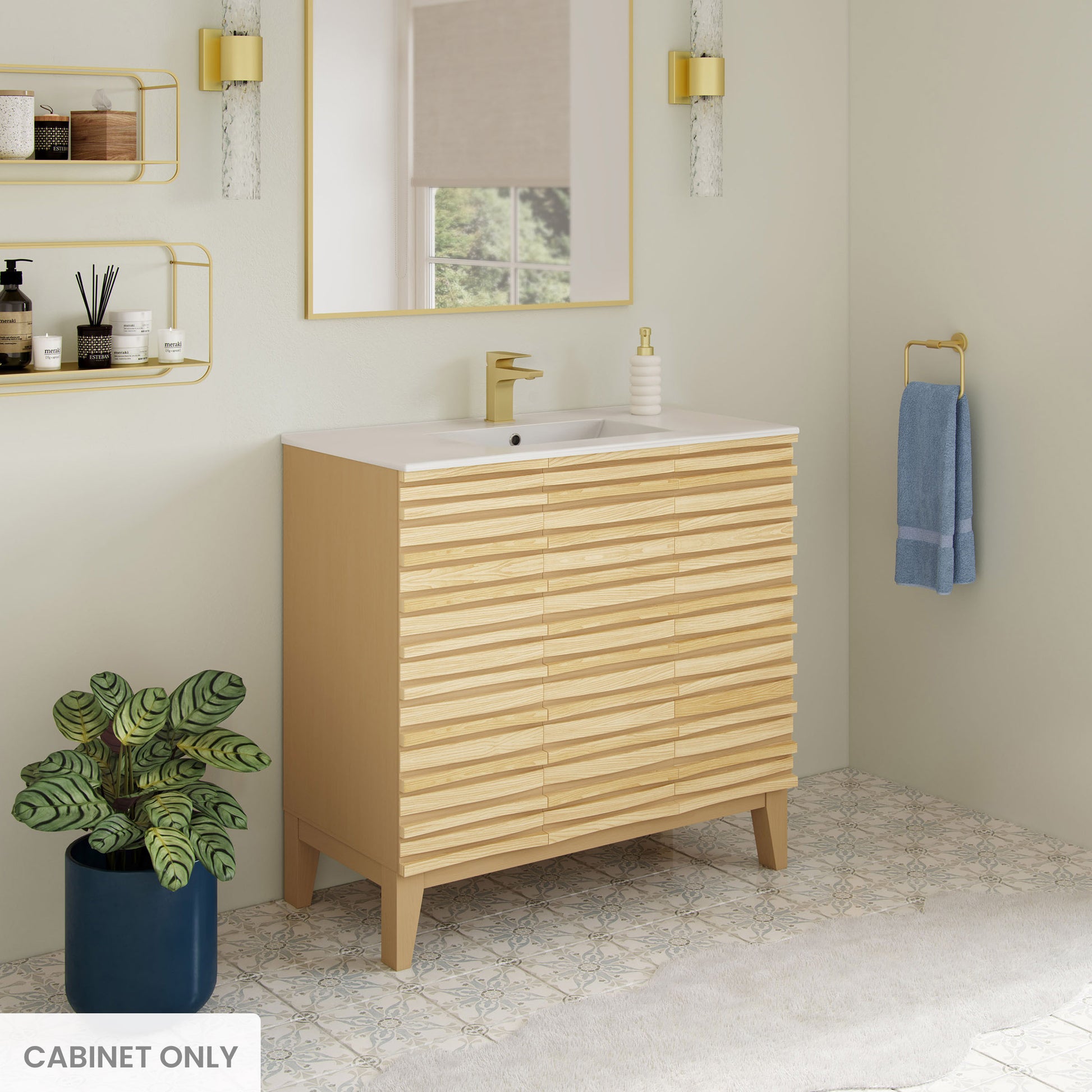Swiss Madison Cascade 36-inch bathroom vanity in Natural Oak - Cabinet