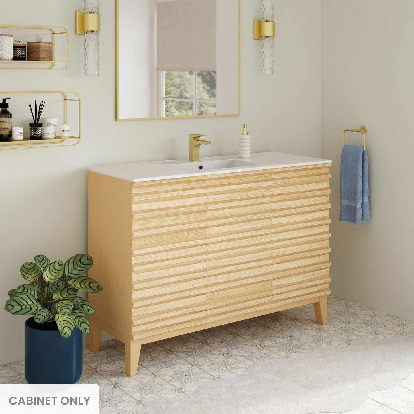 Swiss Madison Cascade 48-inch bathroom vanity in Natural Oak - Cabinet — view 2