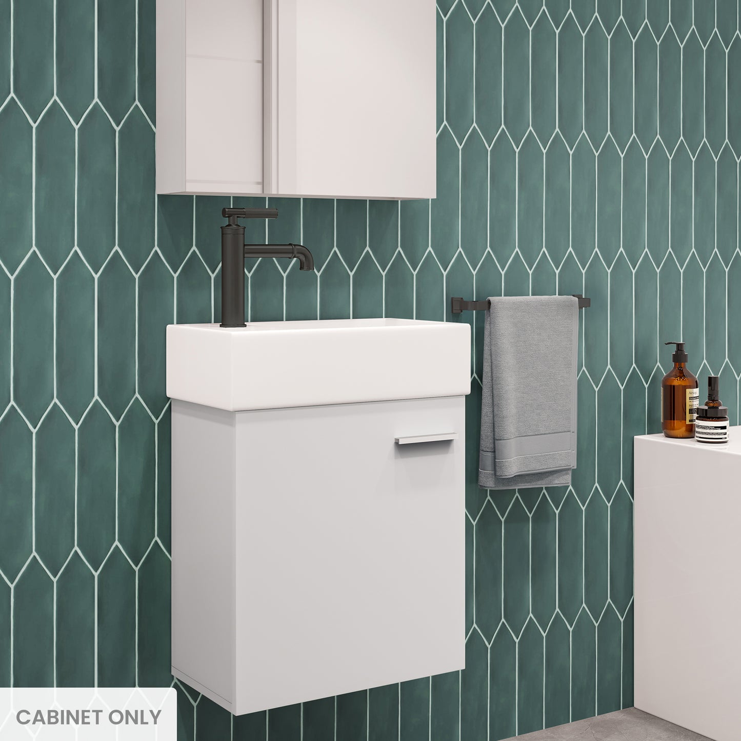 Swiss Madison, Colmer 18 Glossy White Bathroom Vanity Cabinet Only (SM-BV611)