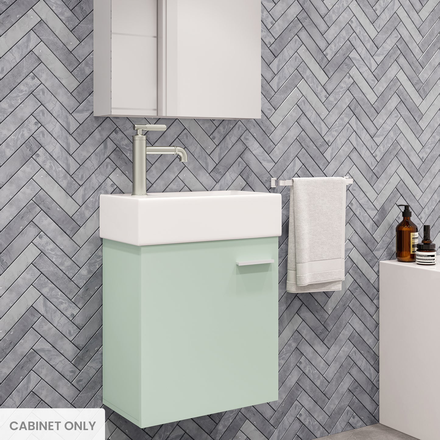 Swiss Madison, Colmer 18 Mint Bathroom Vanity Cabinet Only (SM-BV615)