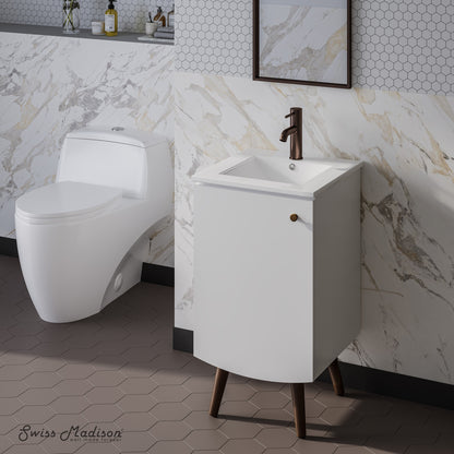 Swiss Madison, Manoir 18" Bathroom Vanity in White
