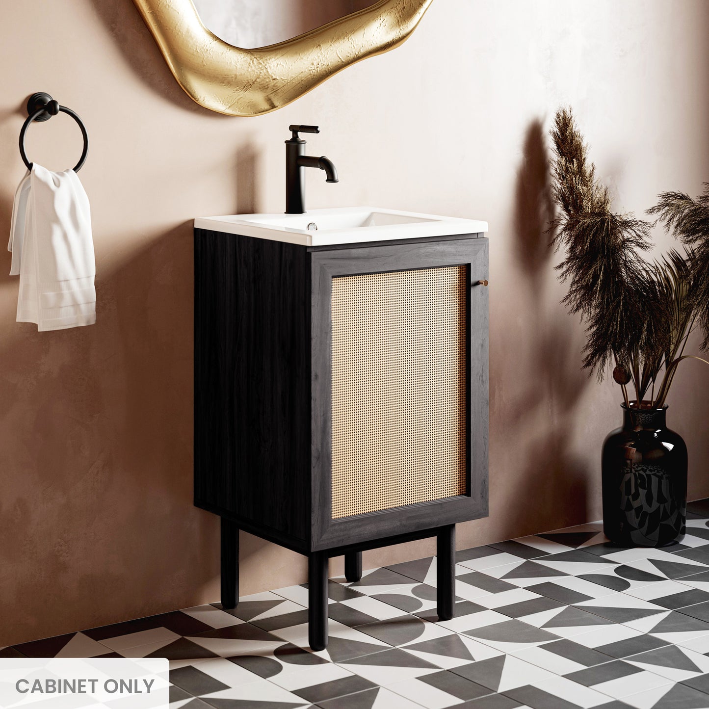 Swiss Madison, Classe 18" Bathroom Vanity in Black Cabinet Only