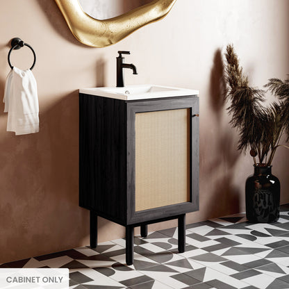 Swiss Madison, Classe 18" Bathroom Vanity in Black Cabinet Only