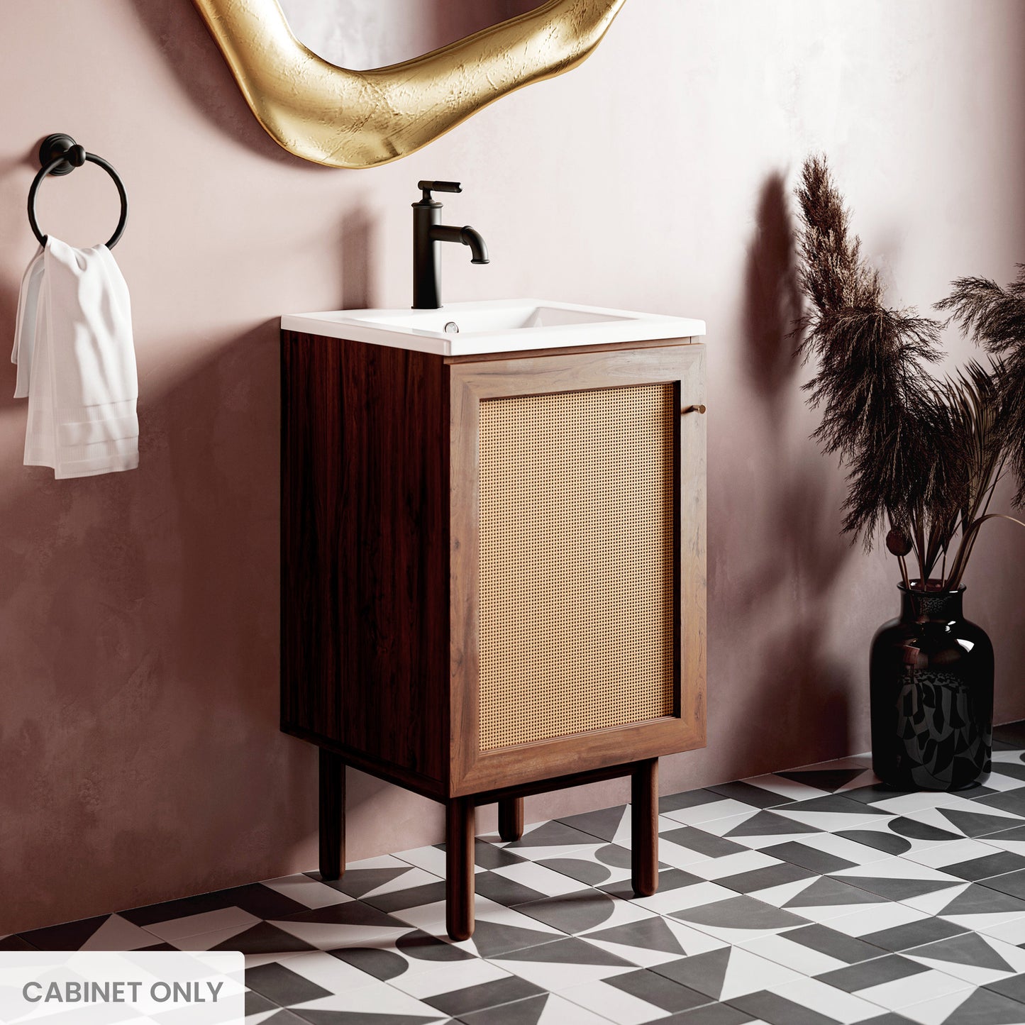 Swiss Madison, Classe 18" Bathroom Vanity in Dark Walnut Cabinet Only