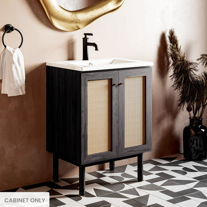 Swiss Madison, Classe 24" Bathroom Vanity in Black Cabinet Only