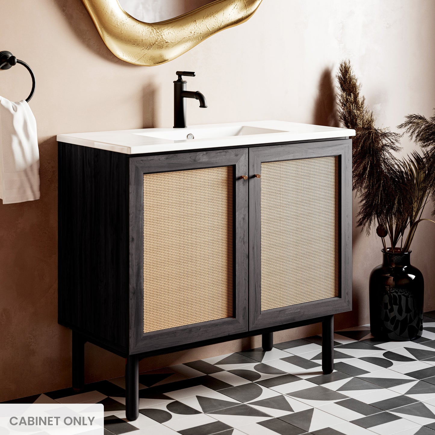 Swiss Madison, Classe 36" Bathroom Vanity in Black Cabinet Only
