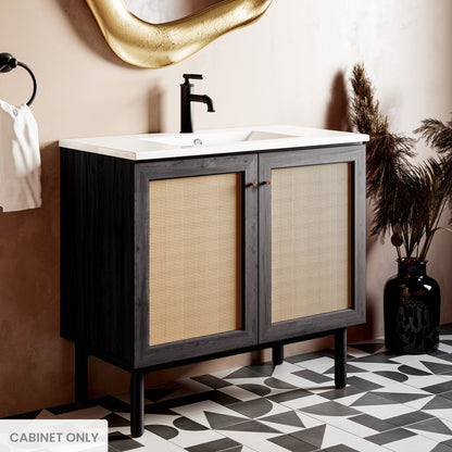 Swiss Madison, Classe 36" Bathroom Vanity in Black Cabinet Only