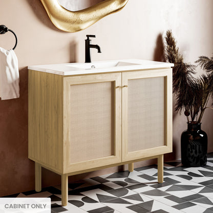 Swiss Madison Classe 36-inch freestanding bathroom vanity in Natural Oak — view 2