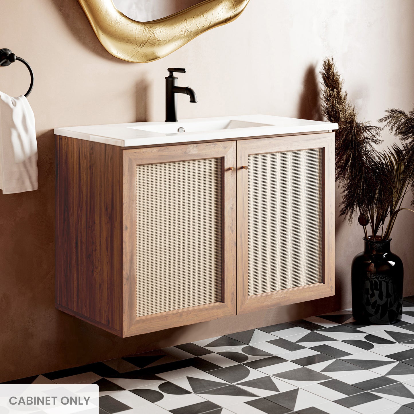 Swiss Madison, Classe 36" Wall-Mounted Bathroom Vanity in Oak-Cabinet Only