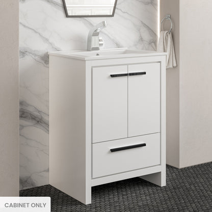 Swiss Madison, Virage 24 Freestanding, Bathroom Vanity in Glossy White Cabinet Only (SM-BV730W)