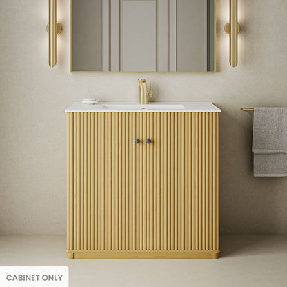 Swiss Madison, Lafayette 36" Freestanding Bathroom Vanity Cabinet without Top in Natural Oak