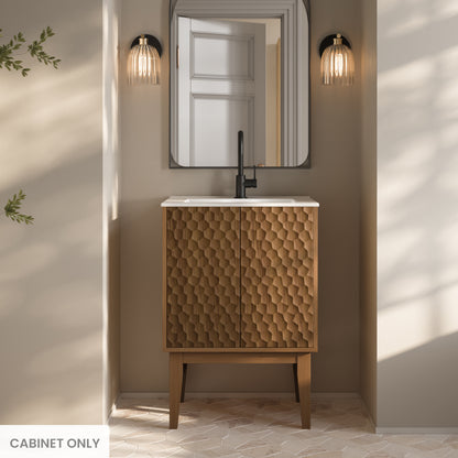 Swiss Madison, Bosse 24" Freestanding Bathroom Vanity Cabinet without Top in Brown Oak
