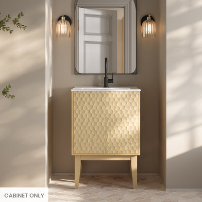 Swiss Madison, Bosse 24" Freestanding Bathroom Vanity Cabinet without Top in Natural Oak