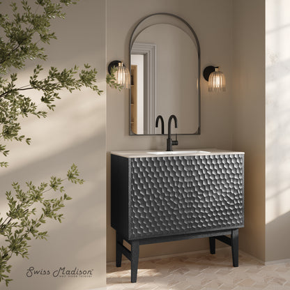 Swiss Madison Bosse 36-inch freestanding bathroom vanity in Black Oak — view 5