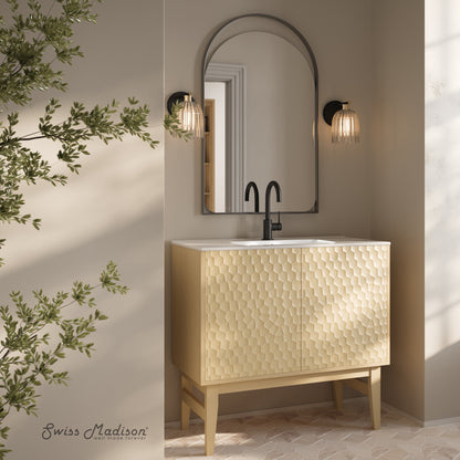 Swiss Madison Bosse 36-inch freestanding bathroom vanity in Natural Oak — view 5