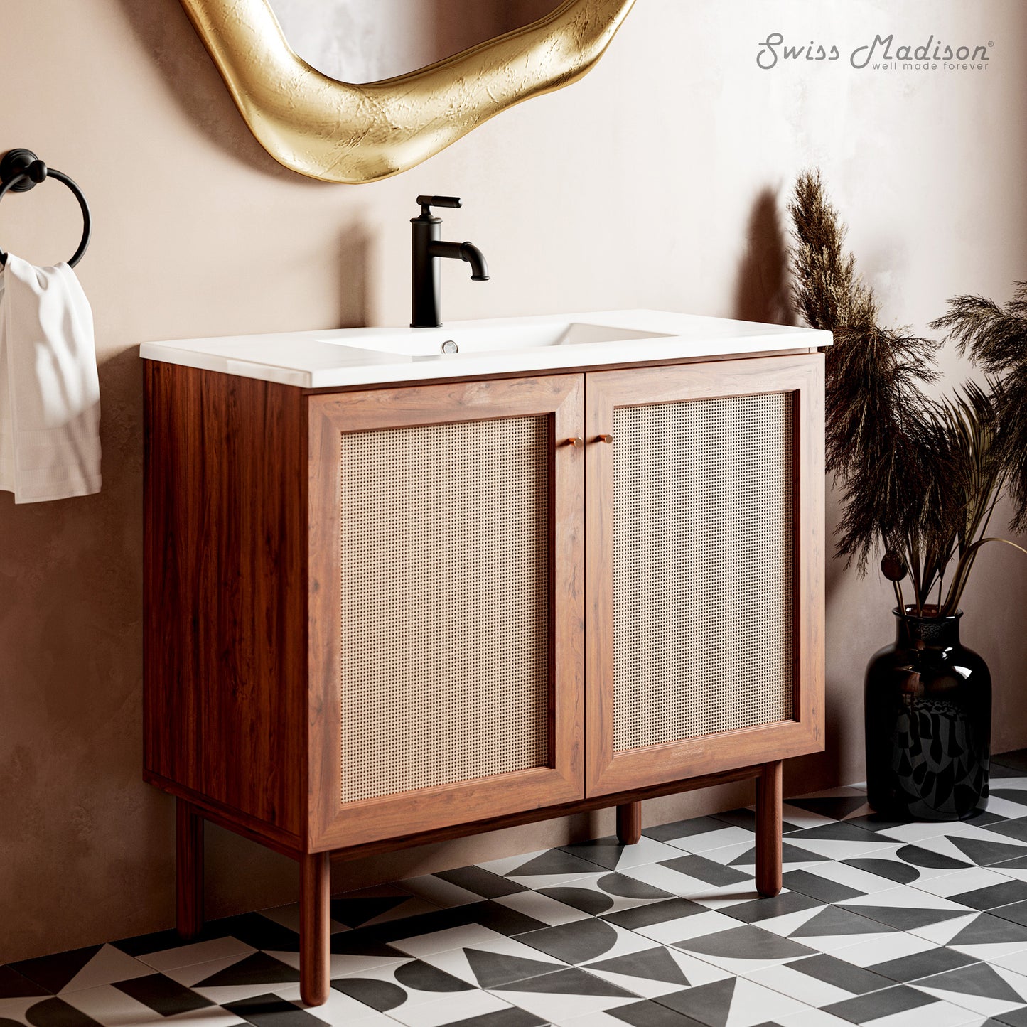 Swiss Madison, 36 Ceramic Vanity Sink Top