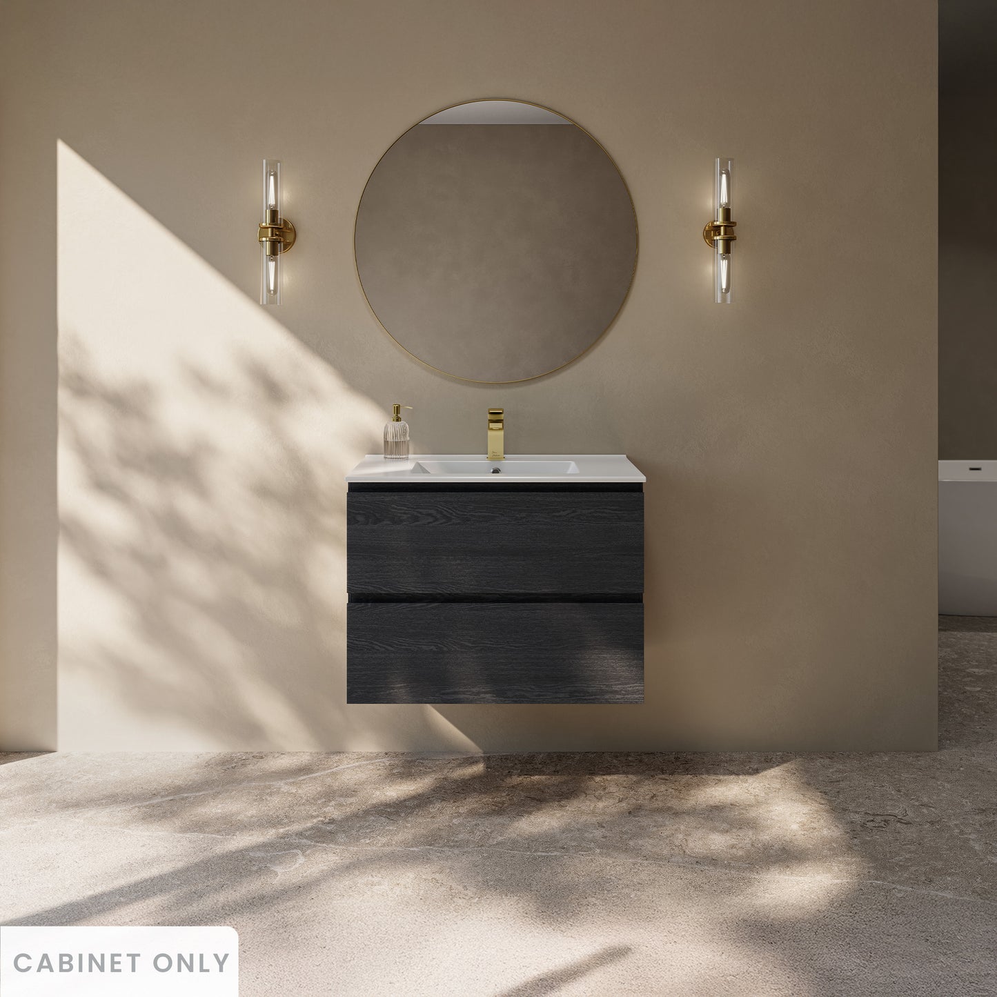 Swiss Madison, Liberte 30" Wall-Mounted Bathroom Vanity Cabinet without Top in Black Oak