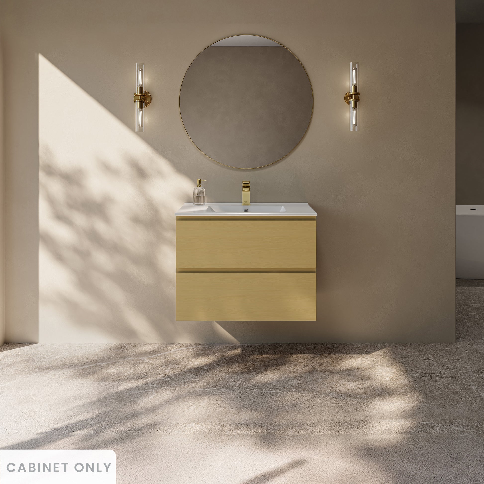 Swiss Madison Liberte 30-inch wall-mount bathroom vanity in Natural Oak — view 2
