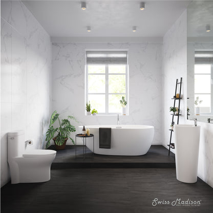 Swiss Madison, Monaco Circular Basin Pedestal sink