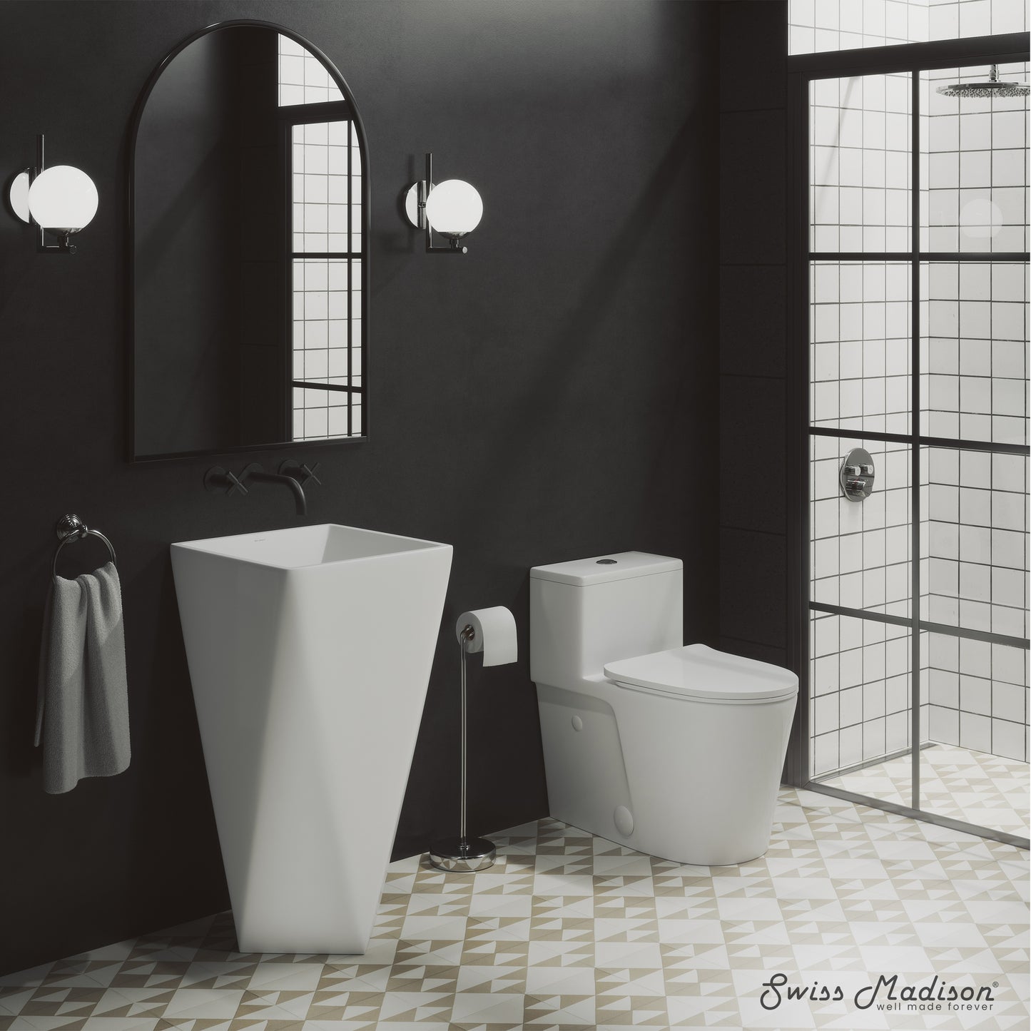 Swiss Madison, Brusque One-Piece Pedestal Sink