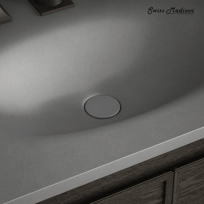 Swiss Madison Lisse Concrete Bathroom bathroom vanity in Matte Dark Gray — view 3