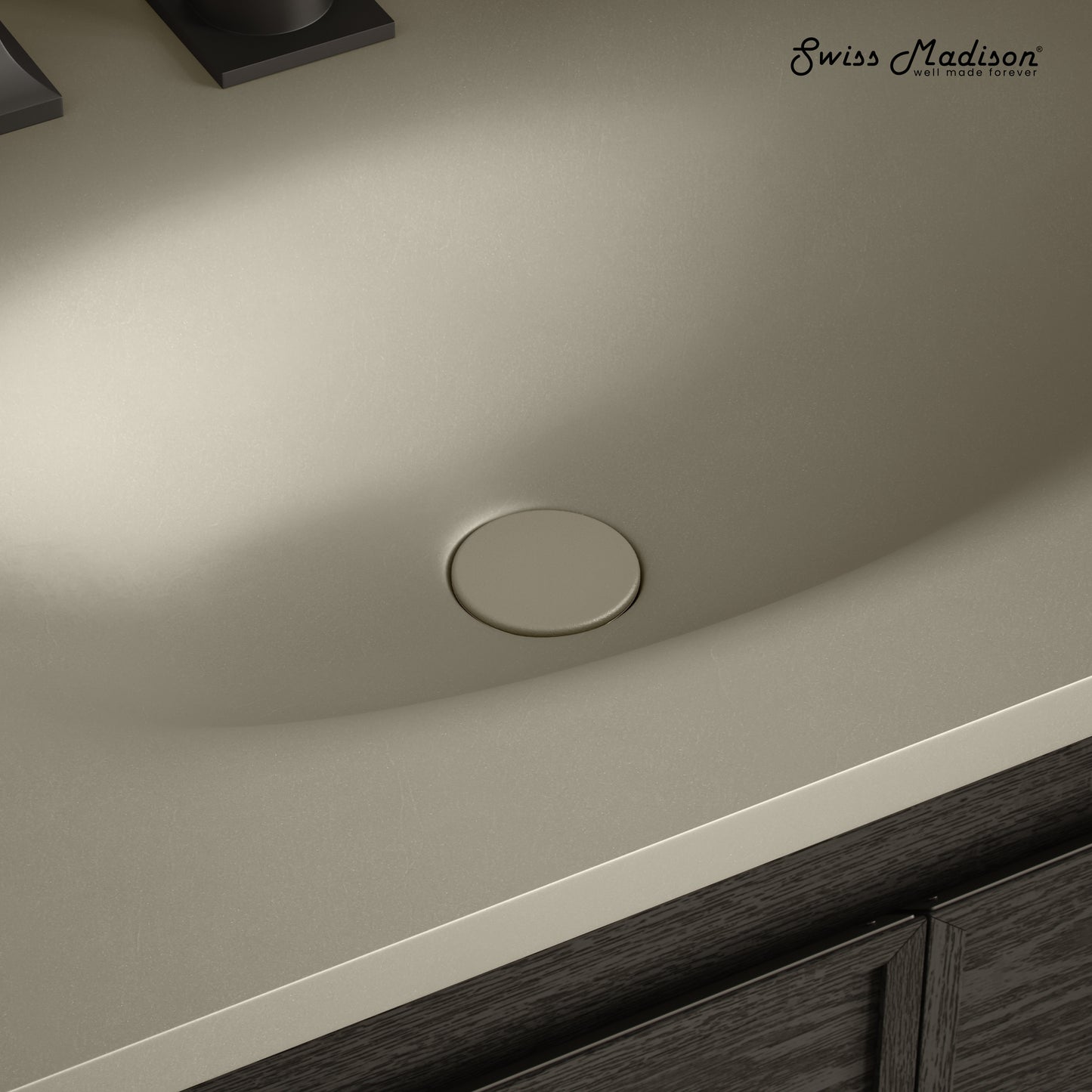 Swiss Madison Lisse Concrete Bathroom bathroom vanity in Matte Taupe — view 3