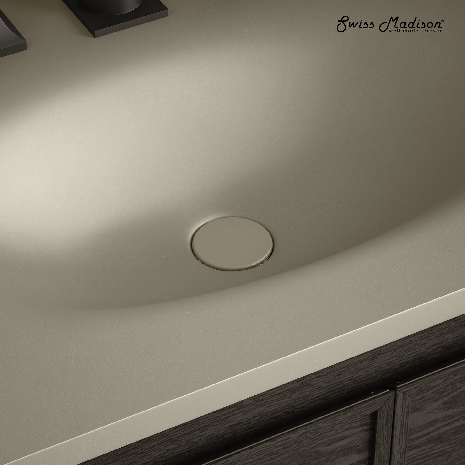 Swiss Madison Lisse Concrete Bathroom bathroom vanity in Matte Taupe — view 3
