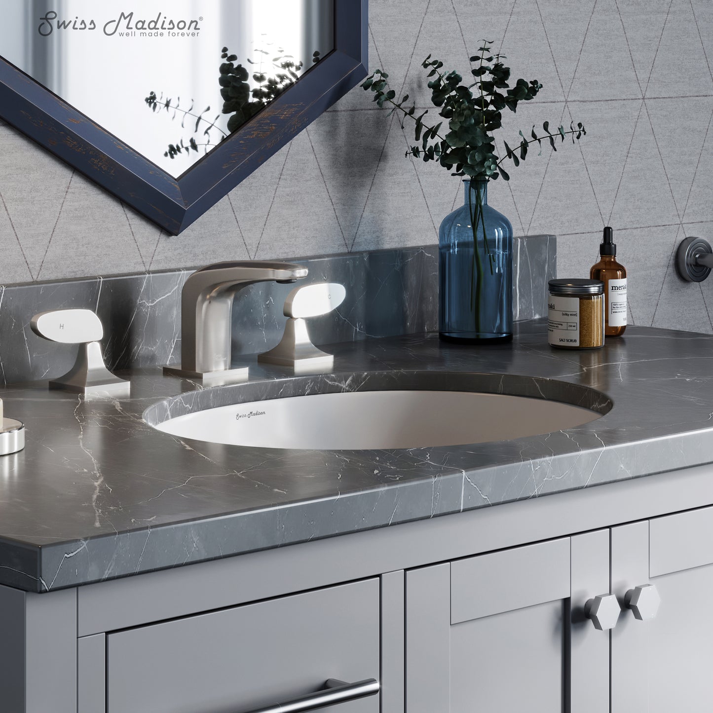 Swiss Madison, Plaisir 16.5 Oval Under-Mount Bathroom Sink