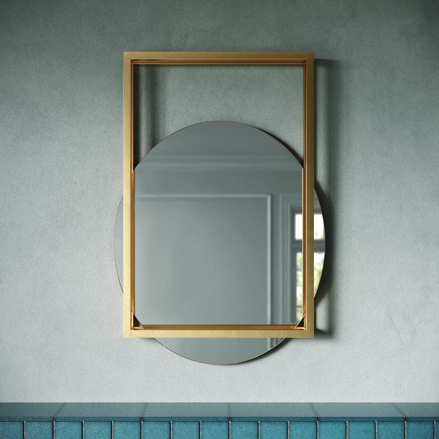 Swiss Madison, Pierre 35.5" Vanity Mirror in Brushed Gold