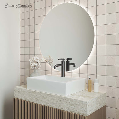 Swiss Madison, Claire 20 Rectangle Ceramic Vessel Sink, Matte White