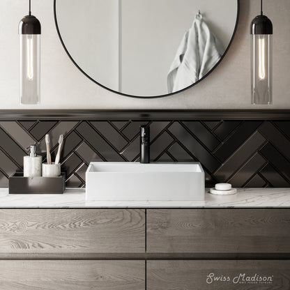 Swiss Madison, Claire 20 Rectangle Ceramic Vessel Sink