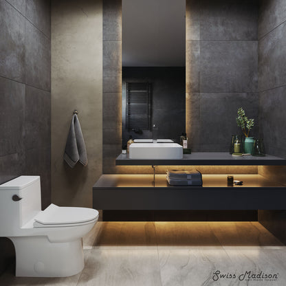 Swiss Madison, Concorde 15 Square Ceramic Vessel Sink