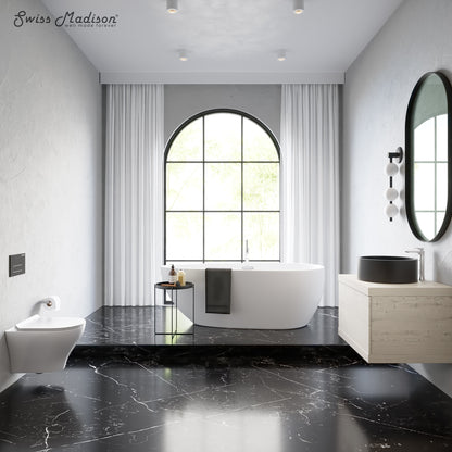 Swiss Madison, Monaco 16.5” Round Vessel Sink in Matte Black