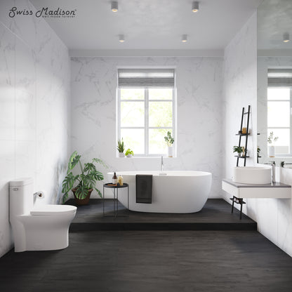 Swiss Madison, Monaco Round Ceramic Bathroom Vessel Sink in White