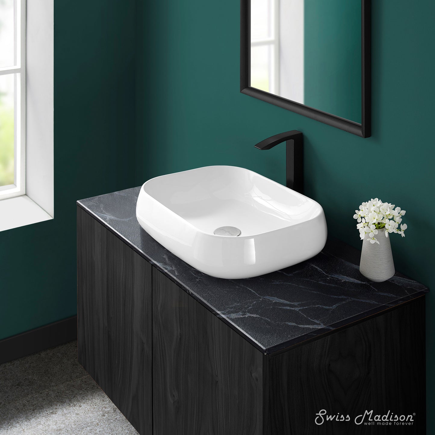 Swiss Madison, Chateau 22 Square Ceramic Vessel Sink