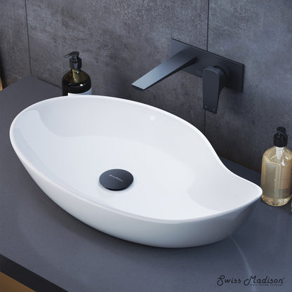Swiss Madison, Daxton Glossy White Ceramic Specialty Vessel Sink 25.5 in