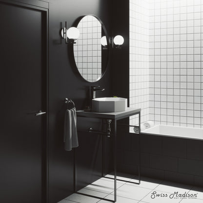 Swiss Madison Brusque Glossy White 19.25-inch vessel bathroom vanity — view 6