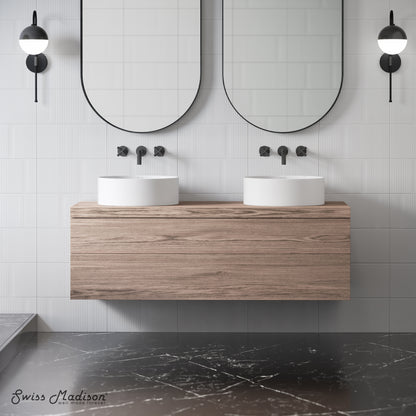 Swiss Madison, Beau 16.5" Round Vessel Bathroom Sink in Matte White