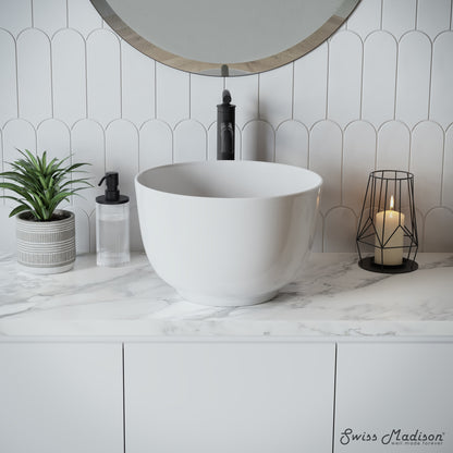 Swiss Madison, Calice 15'' Vessel Sink in White
