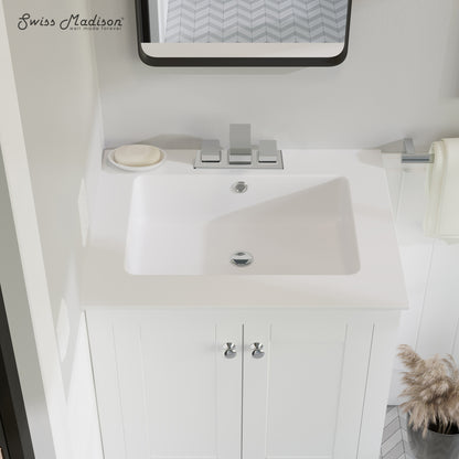 Swiss Madison, Voltaire 25 Vanity Top Sink with 3 Centerset Faucet Holes