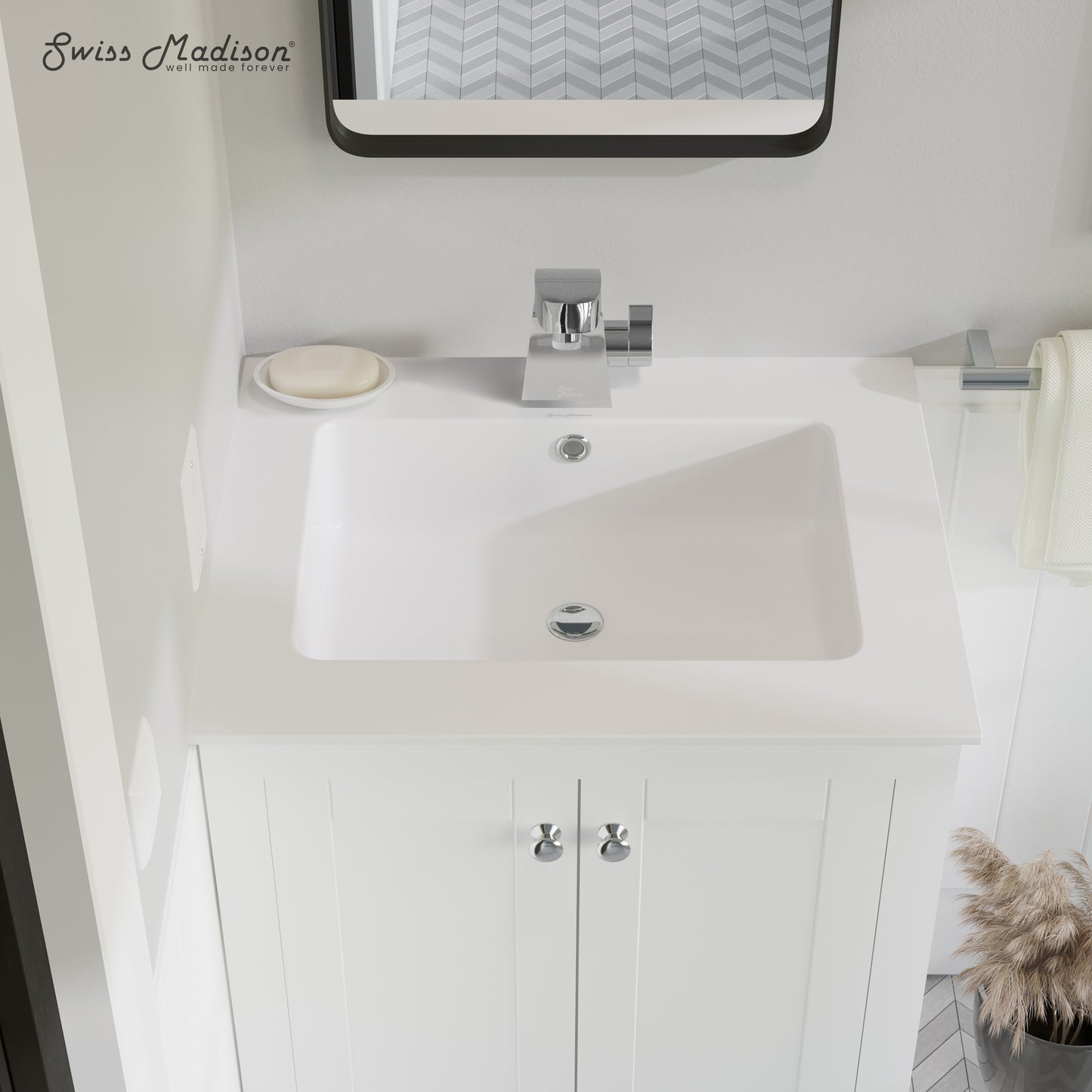 Swiss Madison, Voltaire 25 Vanity Top Sink with Single Faucet Hole