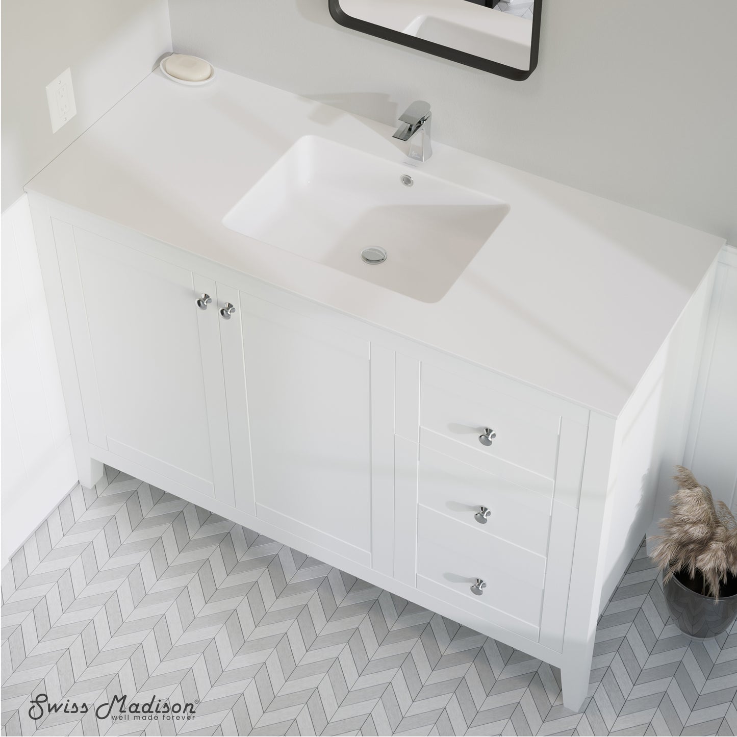 Swiss Madison, Voltaire 49 Vanity Top Sink with Single Faucet Hole